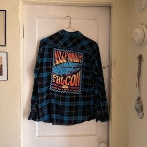Star Wars Custom Flannel T-Shirt Men’s Size Large